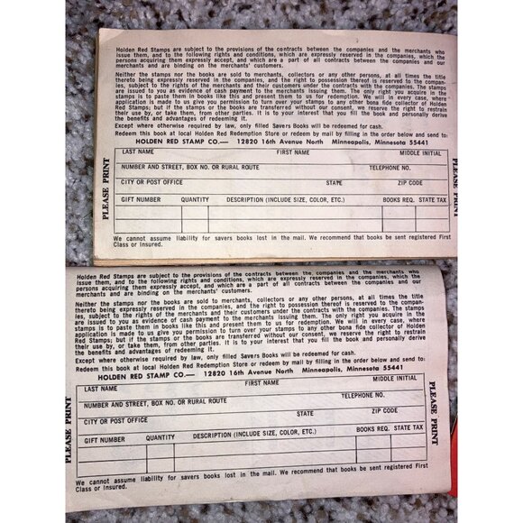 Vintage Holden Red Stamp Saver Book Lot - Picture 5 of 5